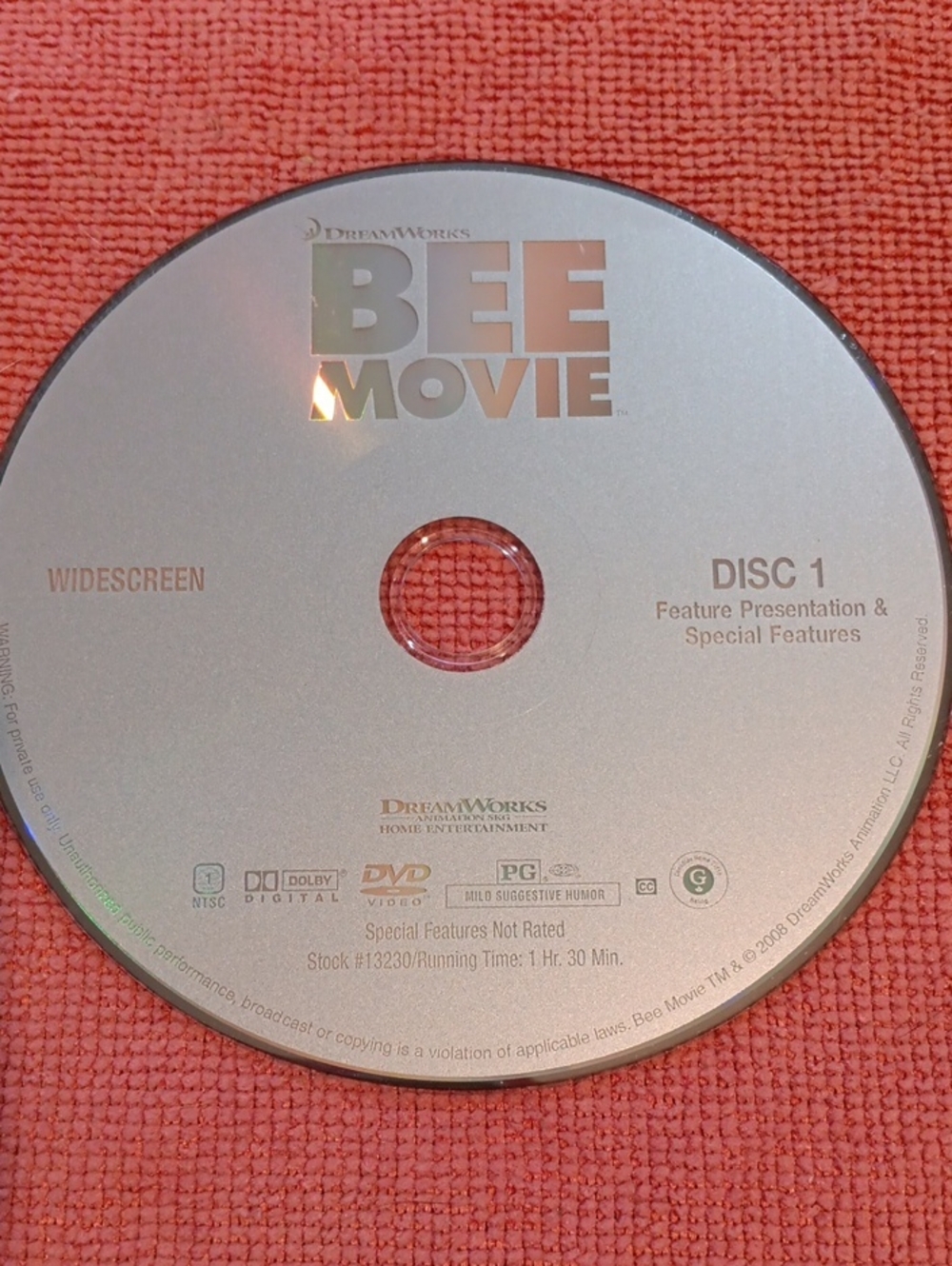 2/$12 Bee Movie 2-Disc DVD Set *NO CASE*
